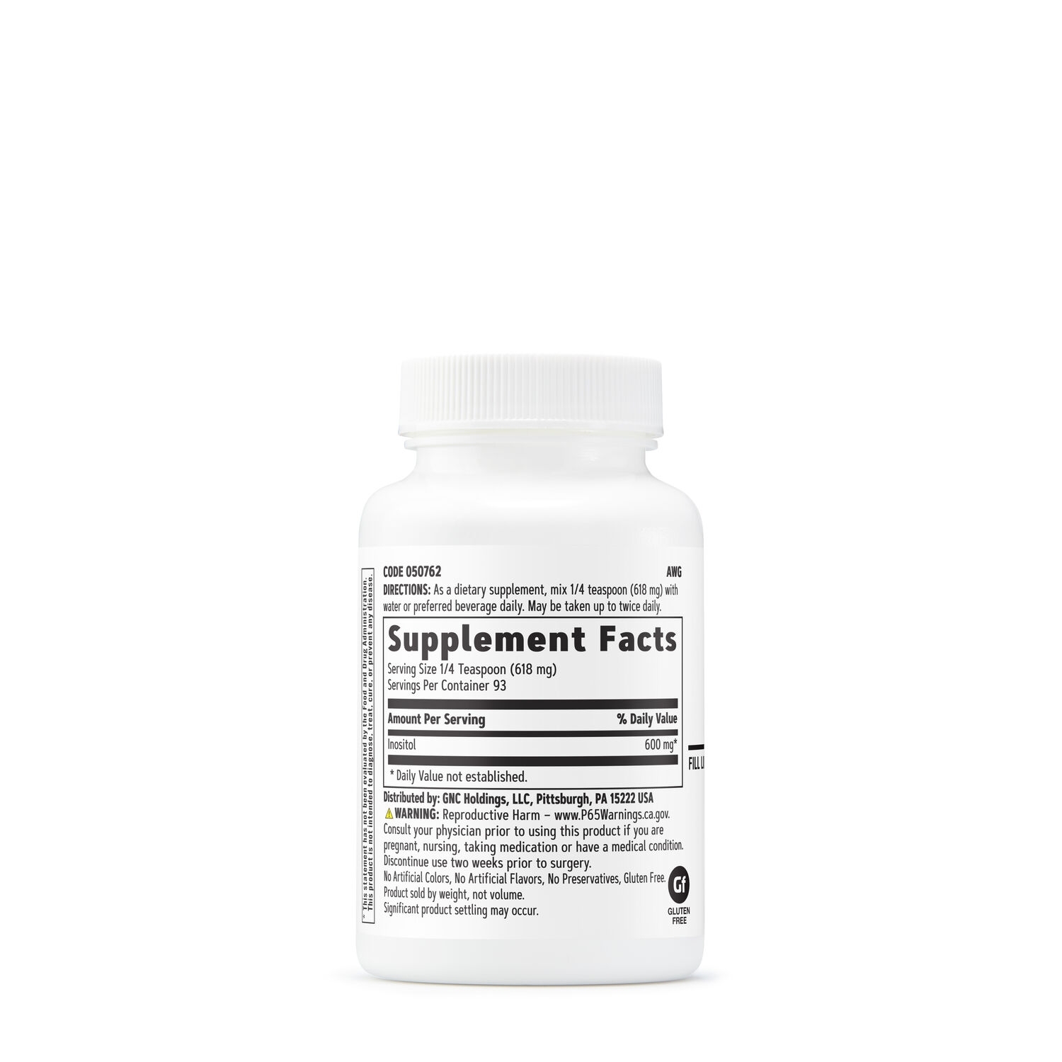 Inozitol pudra 600 mg, 57.5 g, GNC