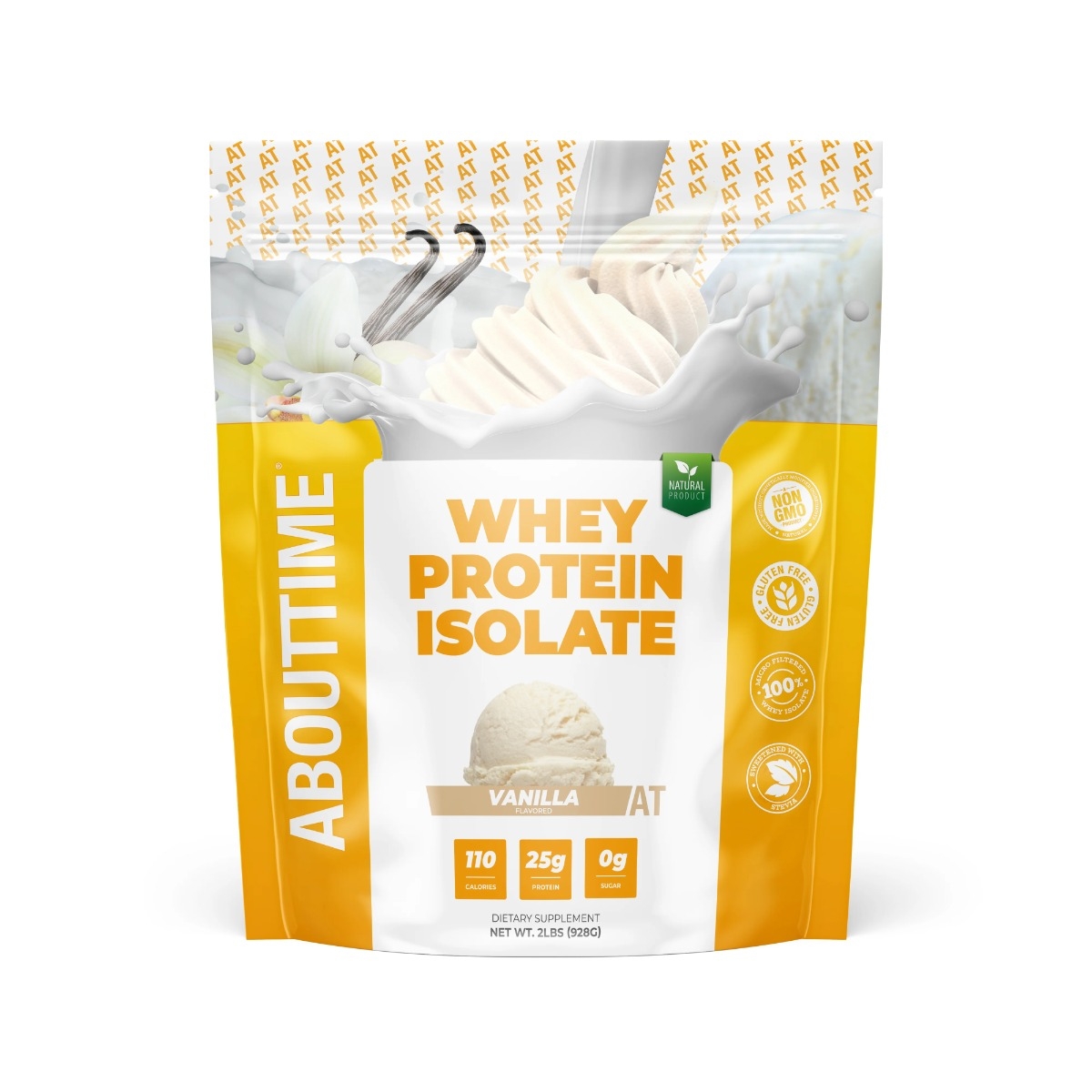 Izolat proteic din zer cu aroma de vanilie AboutTime, 928 g, GNC