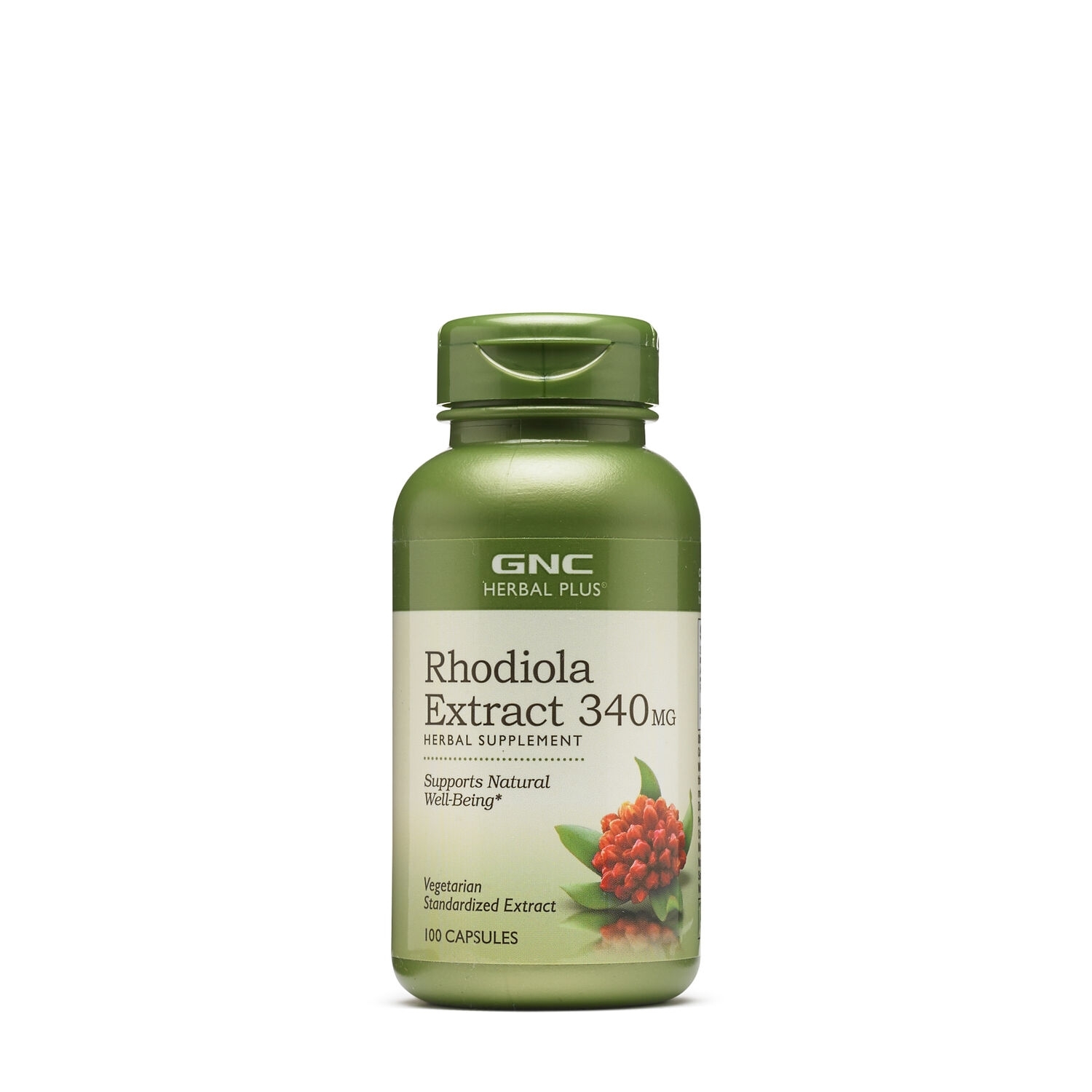 Extract de rodiola 340 mg Herbal Plus, 100 capsule, GNC
