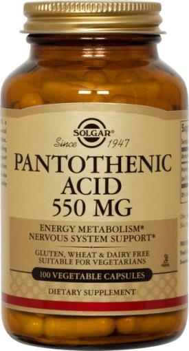 Solgar Pantothenic Acid (Vitamina B5) 550mg X 50cps 