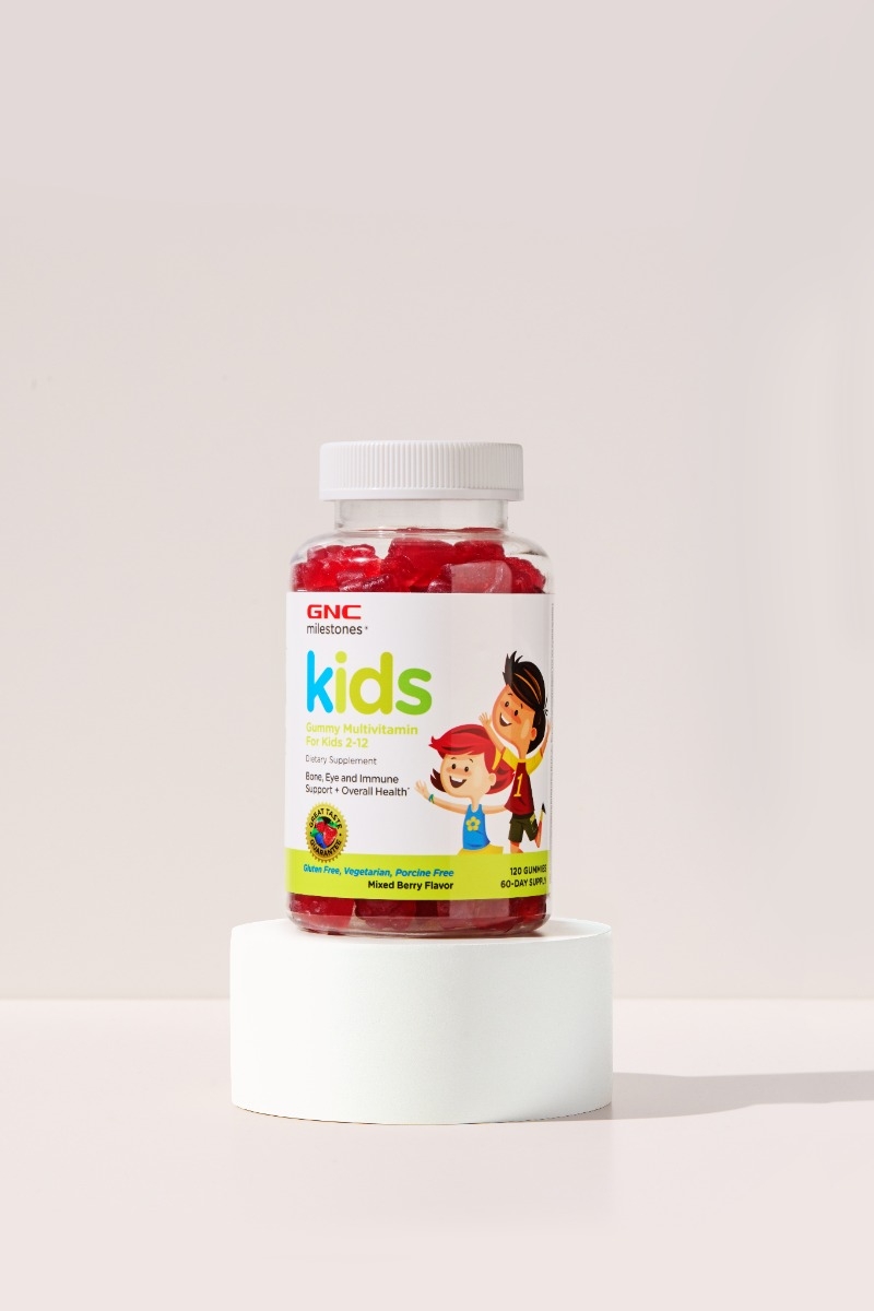 Multivitamine pentru copii 2-12 ani cu aroma de fructe de padure Milestones, 120 jeleuri, GNC
