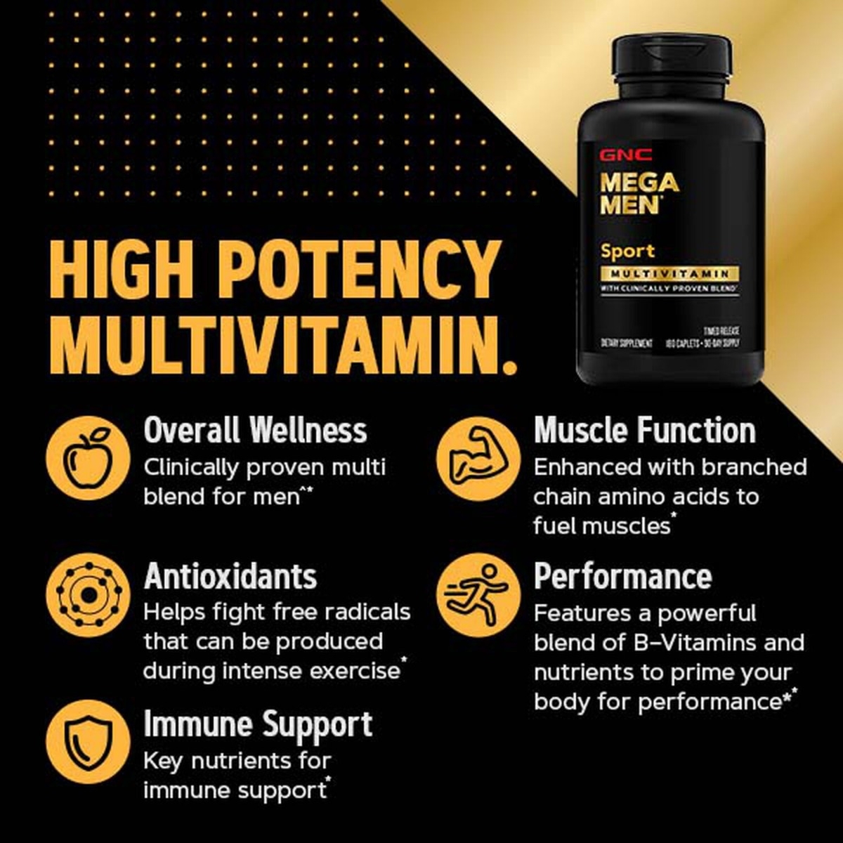 Multivitamine pentru barbati Mega Men Sport, 180 tablete, GNC