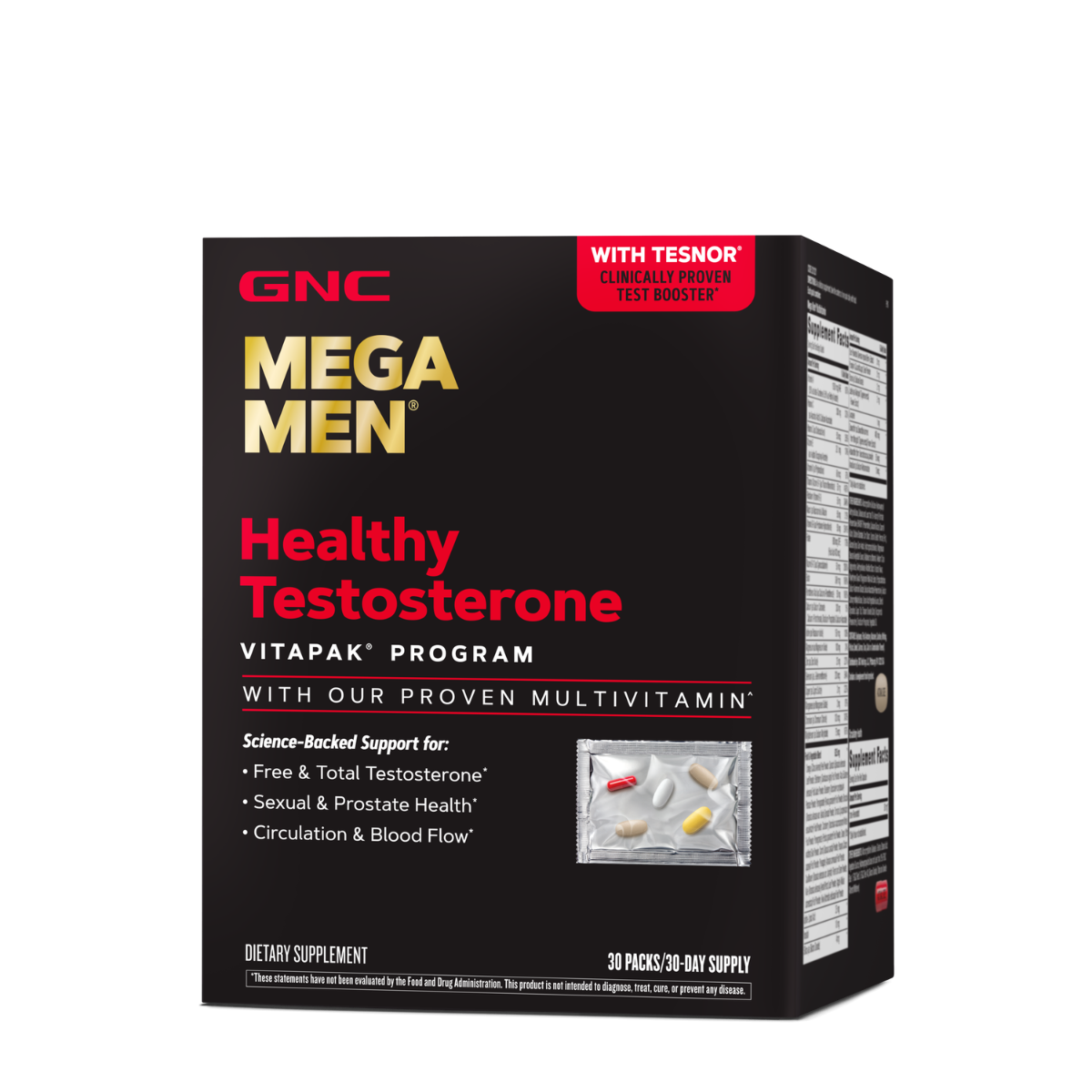 Complex de suplimente pentru sustinerea testosteronului Mega Men, 30 pachetele, GNC