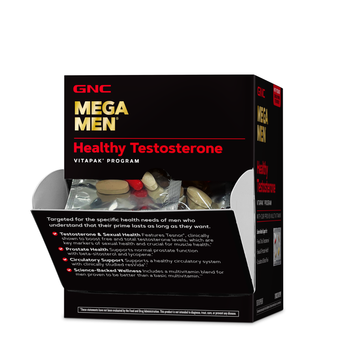 Complex de suplimente pentru sustinerea testosteronului Mega Men, 30 pachetele, GNC