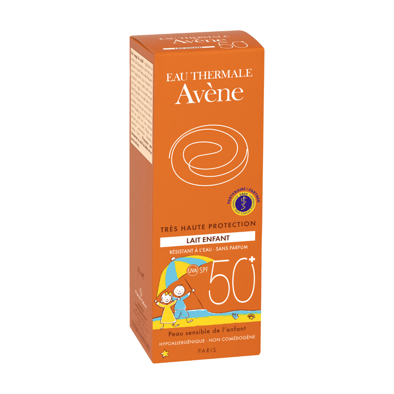 Lapte fotoprotectie copii fara urme albe SPF 50+, 100ml, Avene