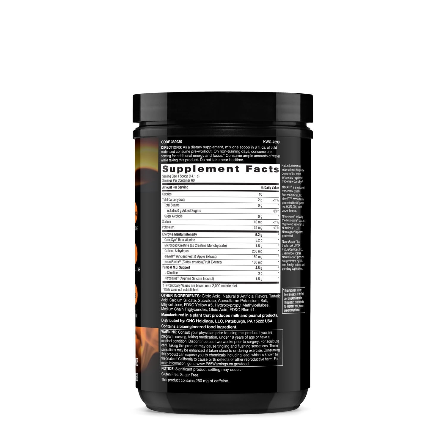Pre-workout cu aroma de jeleuri LIT, 846 g, Beyond Raw