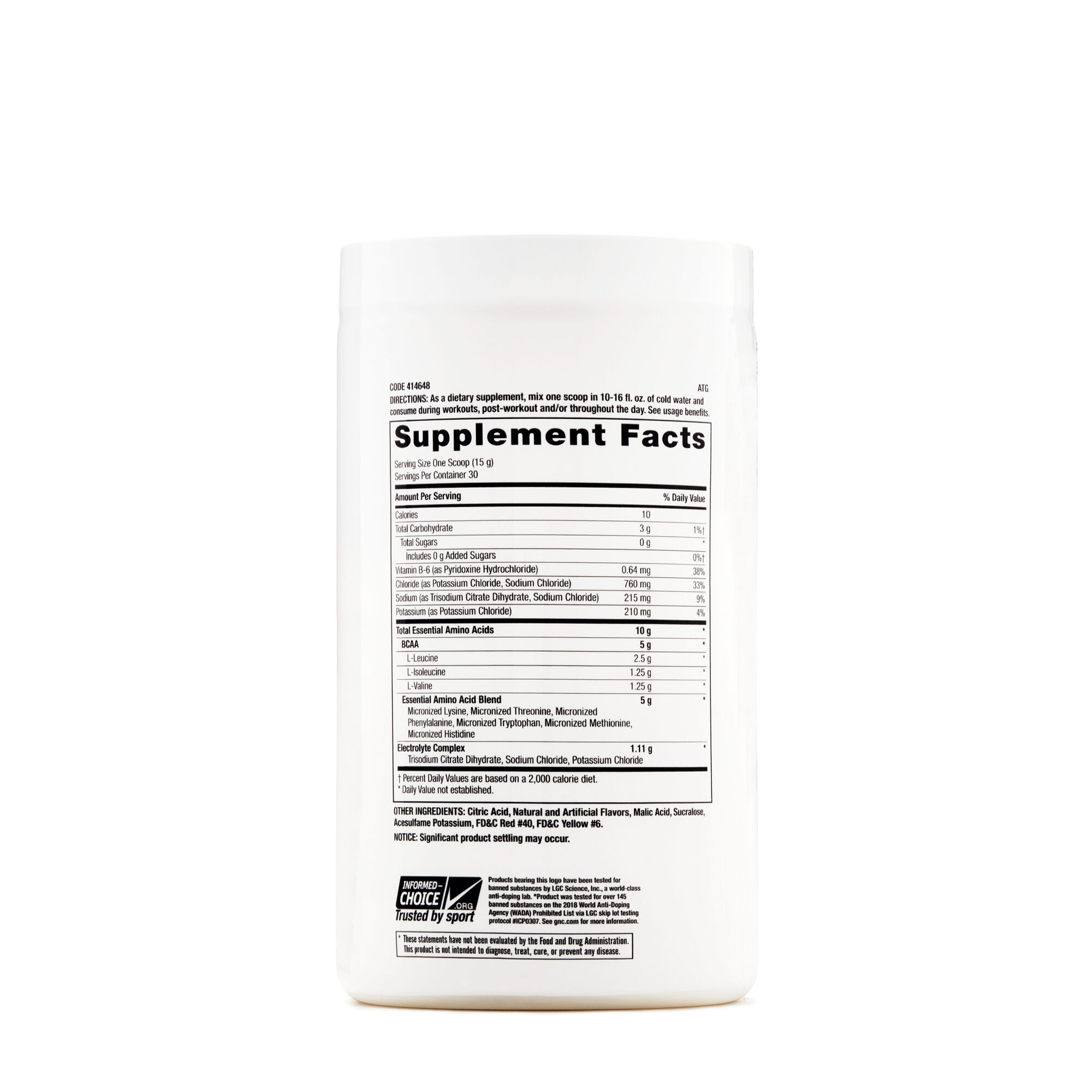 gnc pro performance essential amino complete, aminoacizi,  cu aroma de mandarine, 450 g