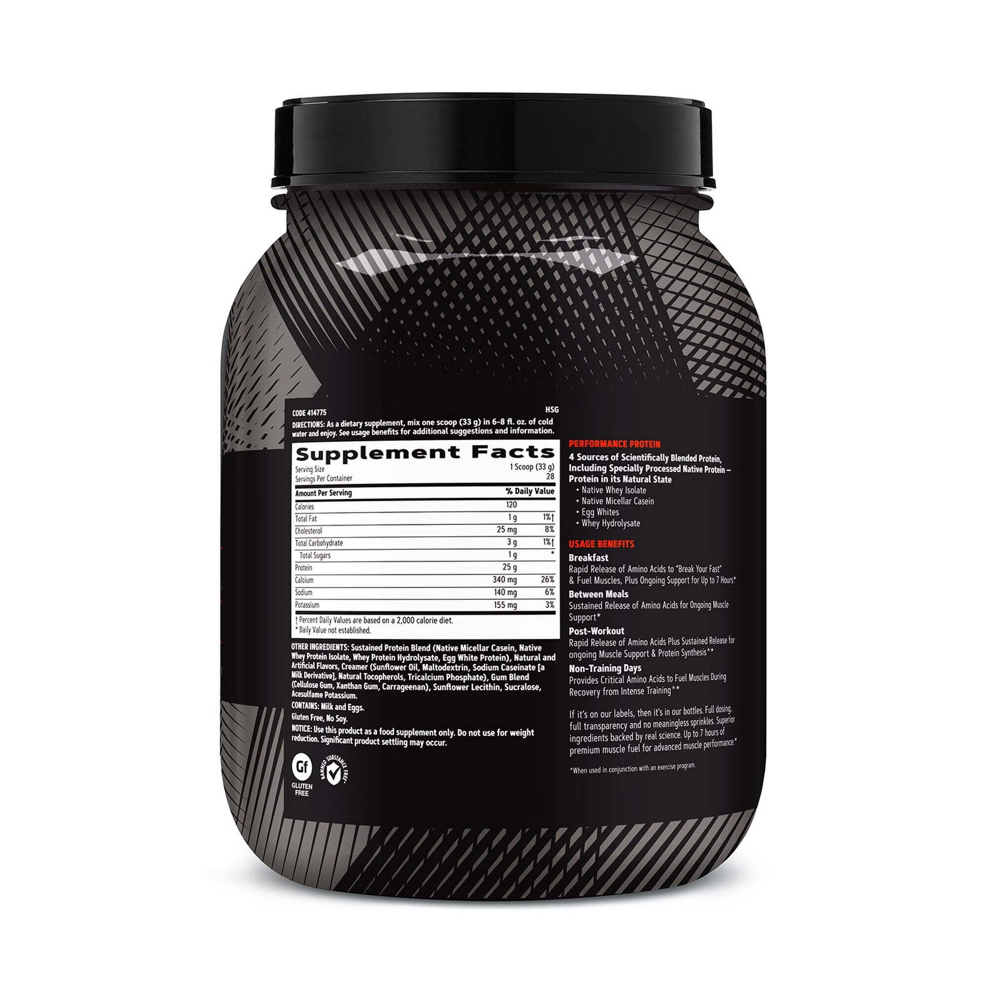 Amestec proteic cu aroma de pufuleti cu unt de arahide AMP, 924 g, GNC