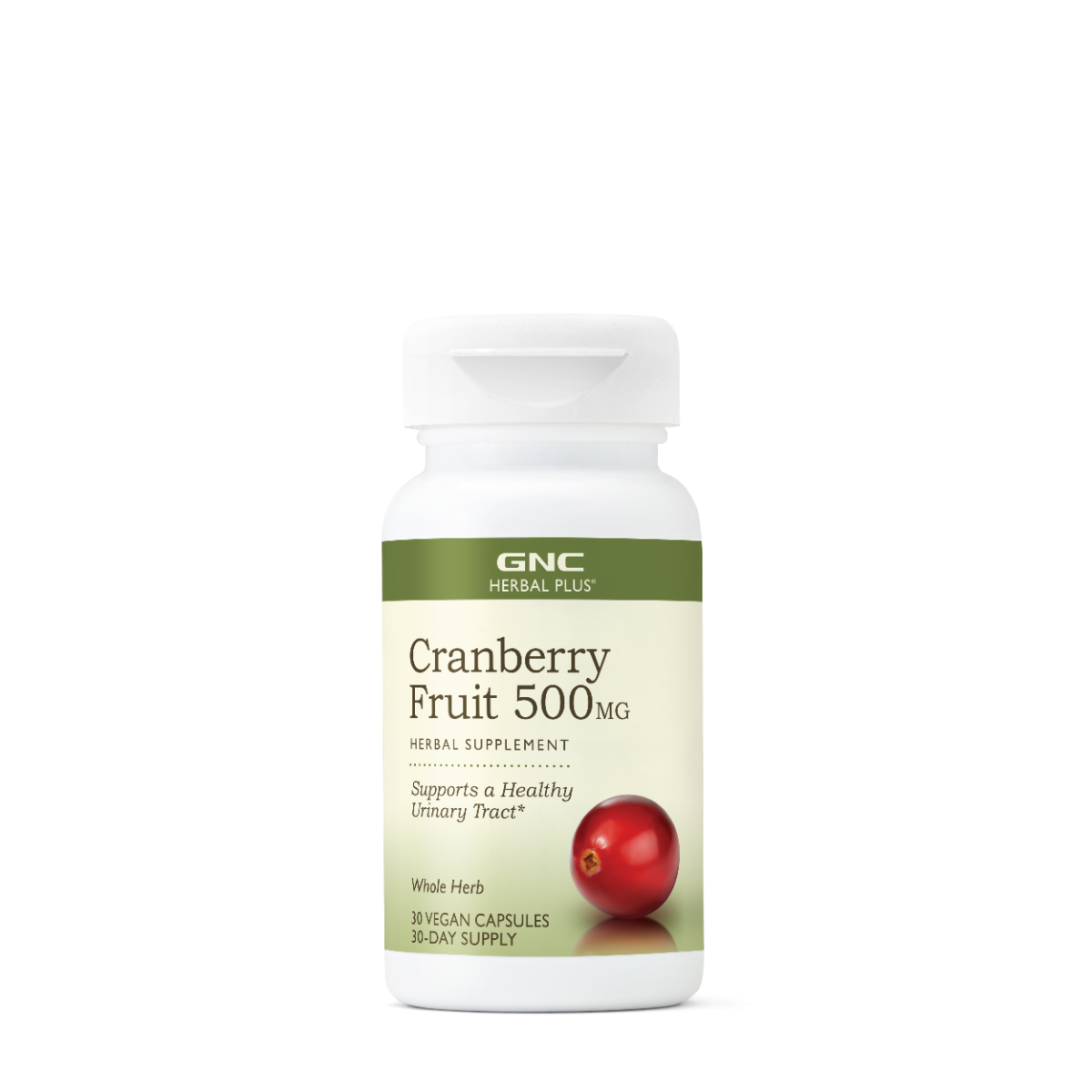 Cranberry Fruit 500 mg Herbal Plus, 30 capsule, GNC