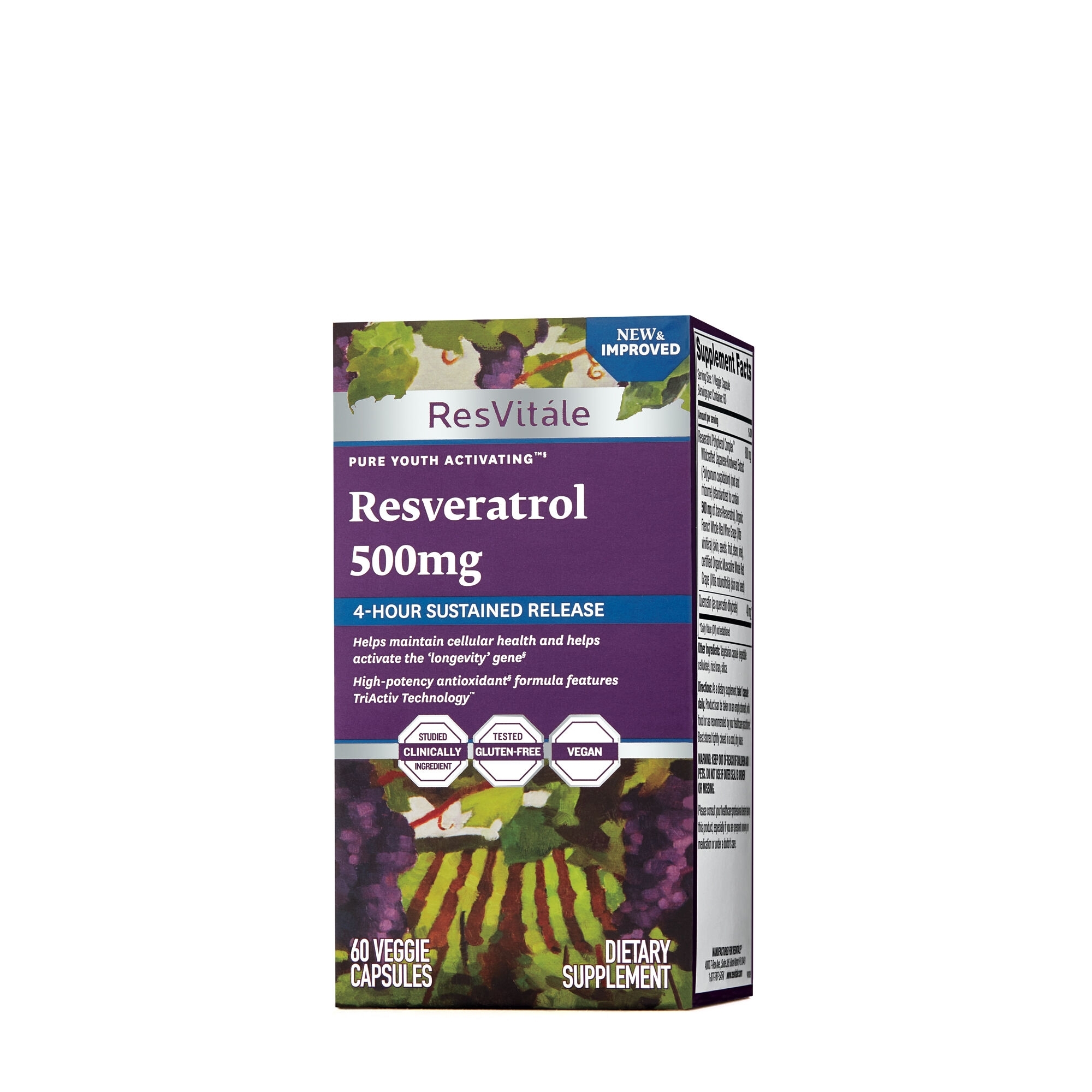 Resveratrol 500 mg si quercetina 40 mg, 60 capsule, ResVitale