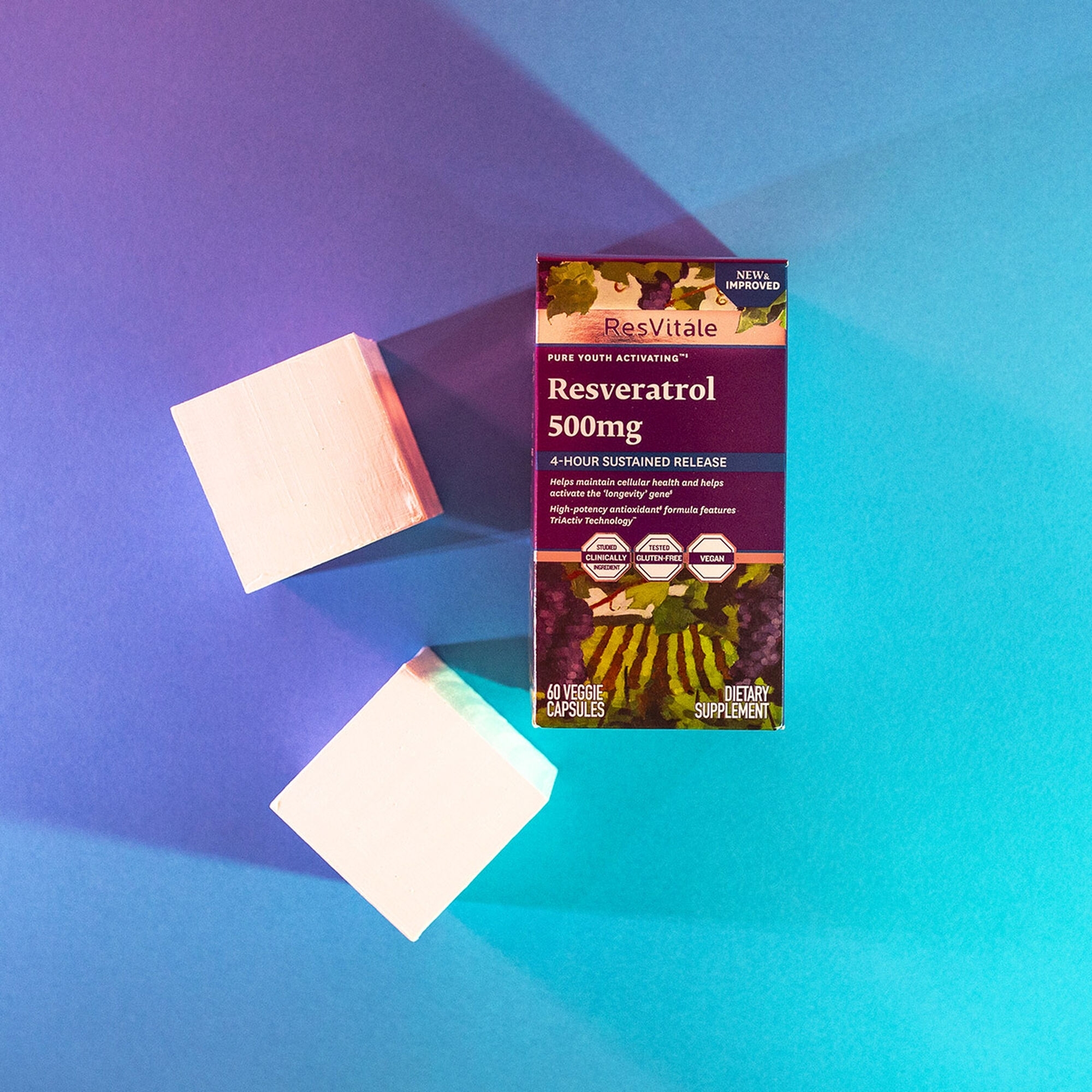 Resveratrol 500 mg si quercetina 40 mg, 60 capsule, ResVitale