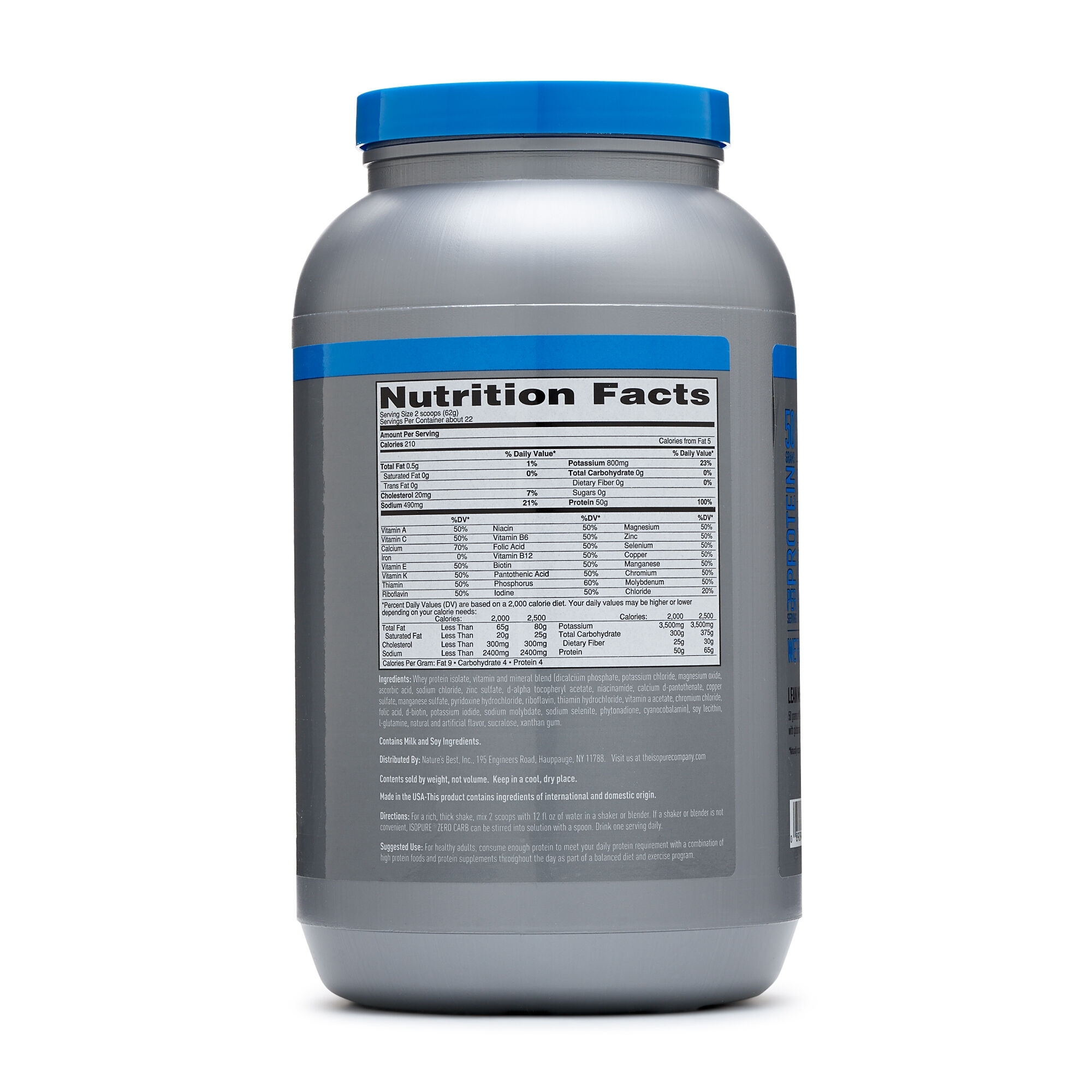 Proteina izolata din zer cu aroma de vanilie Zero Carb, 1360 g, Isopure