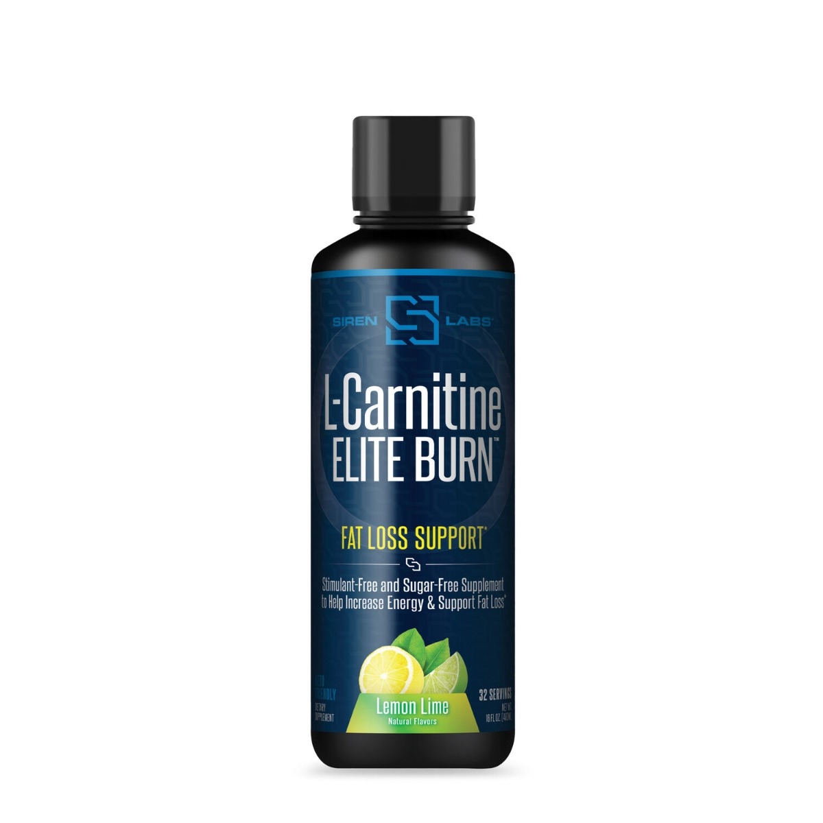 L-carnitina lichida cu aroma de lamaie si lime Sirenlabs, 480 ml, GNC
