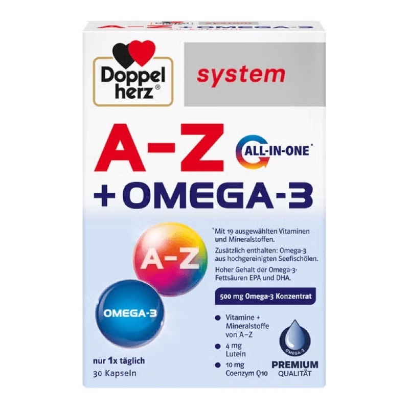 A-Z + omega-3 System, 30 capsule, Doppelherz