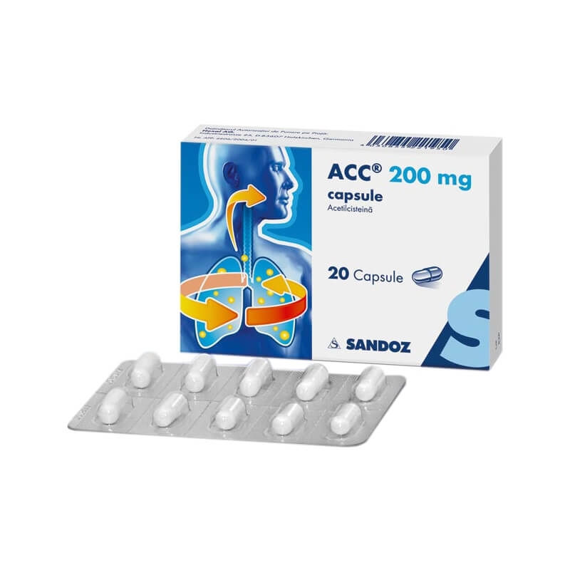 ACC, 200 mg, 20 capsule, Sandoz