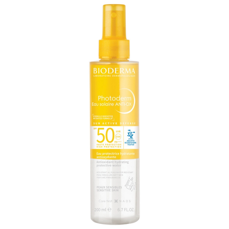 Apa cu protectie solara SPF 50 Photoderm Anti-Ox, 200 ml, Bioderma
