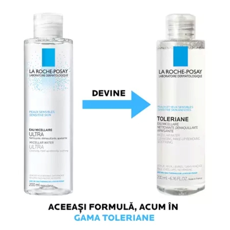 Apa micelara ultra piele sensibila, fata si ochi, 200 ml, La Roche-Posay