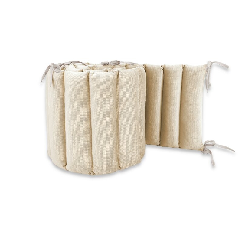 Aparatoare pentru patut, MimiNu, Tip panou, Pentru patut, Lungime 180 cm, Din catifea, Nugat