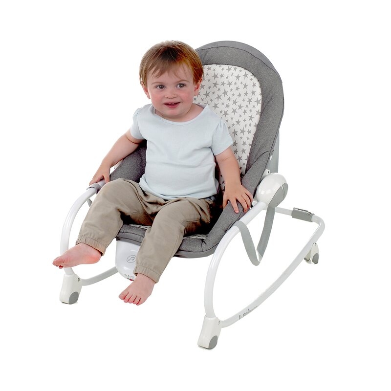 Balansoar, Jane, Evolution, Cu vibratii si melodii, Bara de jucarii si spatar reglabil, Conform cu standardul european de siguranta EN 12790:2023, Star