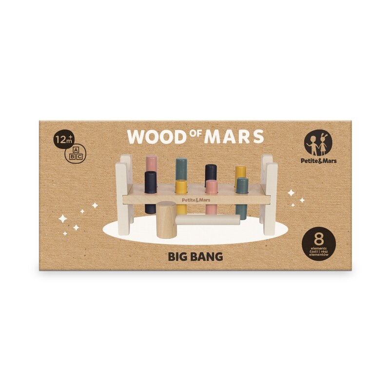 Banc de lucru, Petite&Mars, Big Bang Wood of Mars, 12 luni+, Multicolor