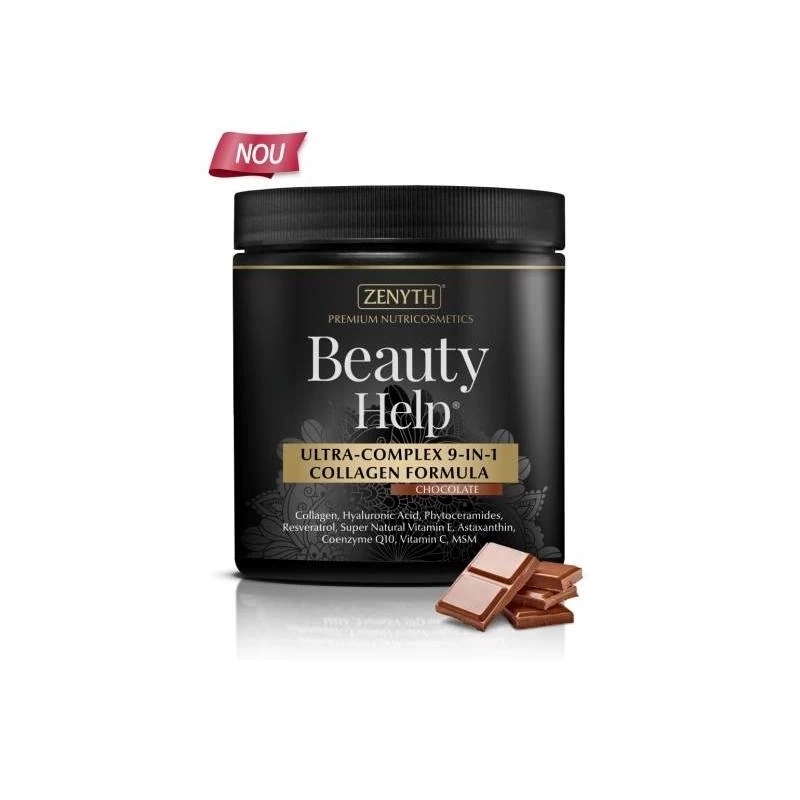 Beauty Help Ultra Complex 9 in 1 Collagen formula cu aroma de ciocolata ...