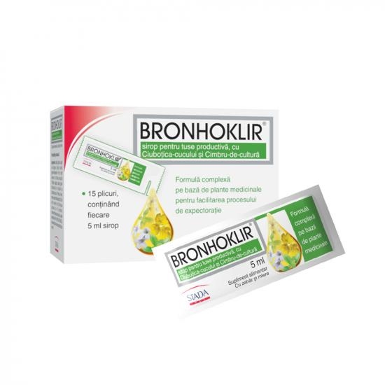 Bronhoklir - Tuse Productiva sirop 5ml 15plicuri