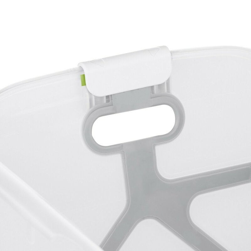 Cadita de baie cu pliere ultra-compacta, Jane, Oasis, Cu doua manere, 68 x 42 x 26 cm, Conform cu standardul european de siguranta EN 17072:2018, White