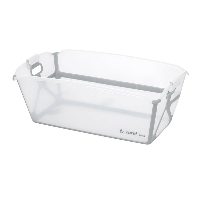 Cadita de baie cu pliere ultra-compacta, Jane, Oasis, Cu doua manere, 68 x 42 x 26 cm, Conform cu standardul european de siguranta EN 17072:2018, White