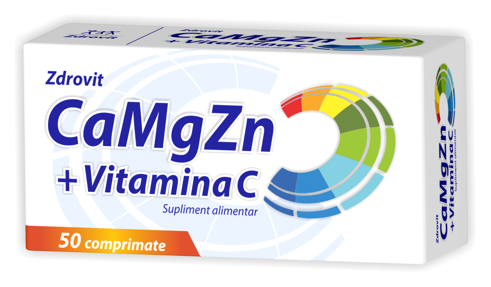 Zdrovit - Ca, Mg, Zn + VItamina C 50compr