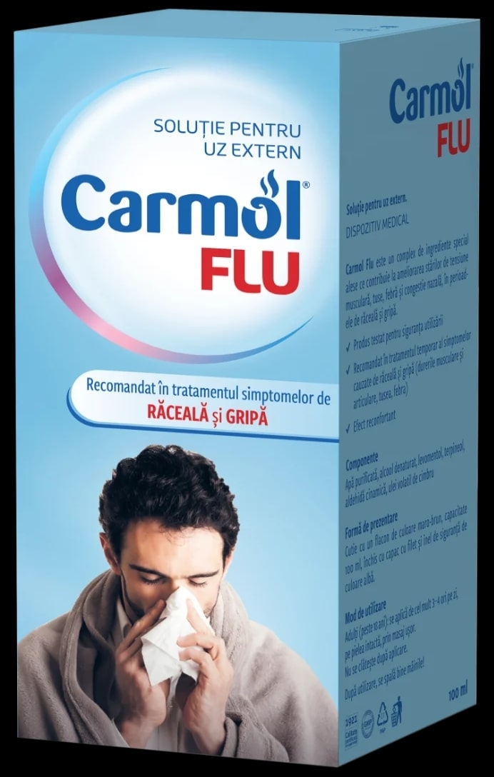 Carmol FLU raceala si gripa (lotiune), 100 ml, Biofarm