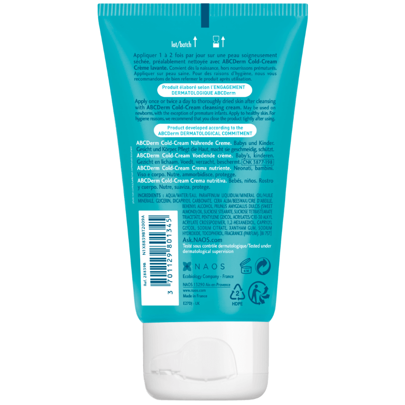 Crema protectoare si calmanta ABCDerm, Cold cream, 45 ml, Bioderma