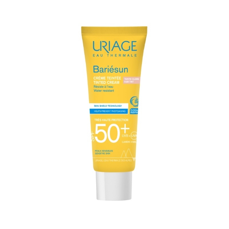 Crema colorata protectie solara SPF 50+ nuanta Fair, Bariesun, 50 ml, Uriage