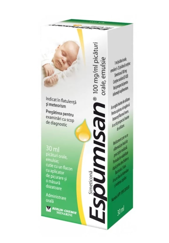 Espumisan, 100 mg/ml picături orale, emulsie, 30 ml, Berlin-Chemie Ag