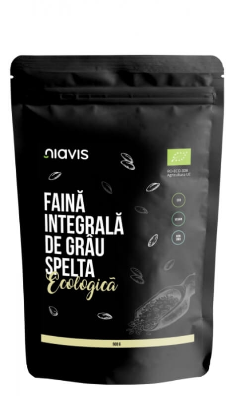 Faina integrala de grau spelta ecologica, 500 g, Niavis