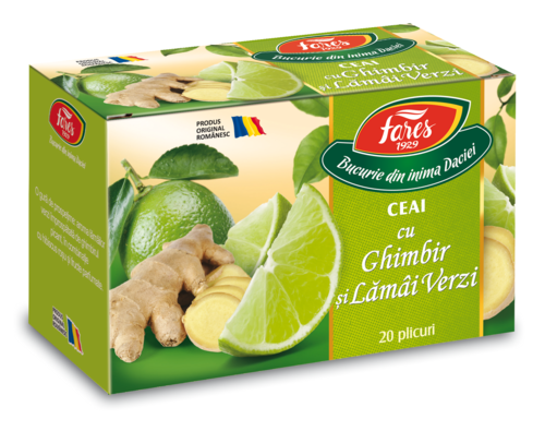 Fares - Aromfruct ceai de ghimbir si lamai verzi 20plicuri