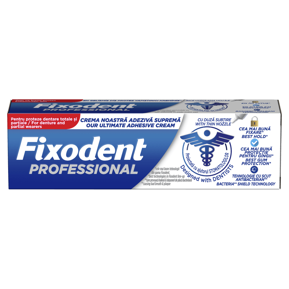 Crema adeziva pentru proteza dentara Professional, 40 g, Fixodent