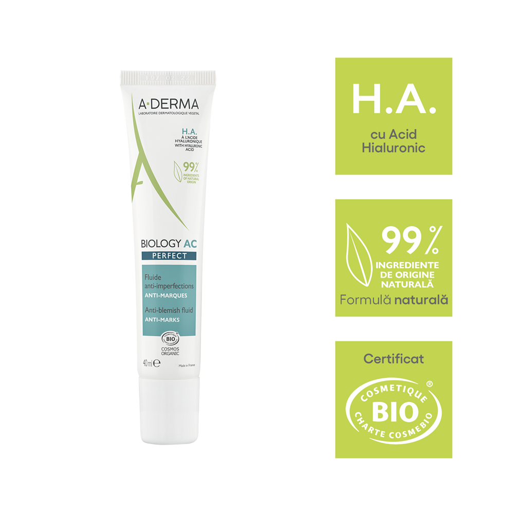 Fluid anti-imperfectiuni Biology AC Perfect, 40 ml, A-Derma