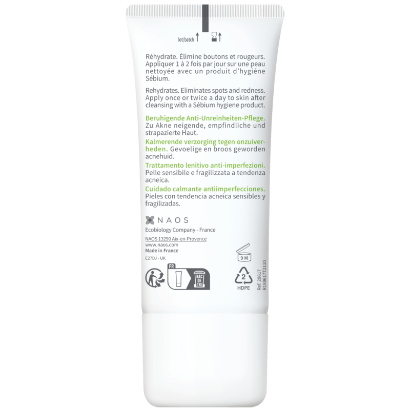 Fluid calmant si hidratant pentru pielea acneica Sebium Sensitive, 30 ml, Bioderma