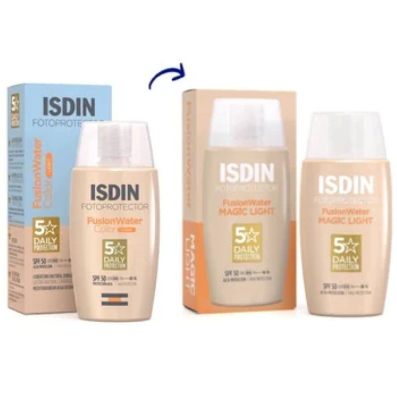 Fotoprotector Fusion Water Magic Color Light SPF 50, 50 ml, Isdin