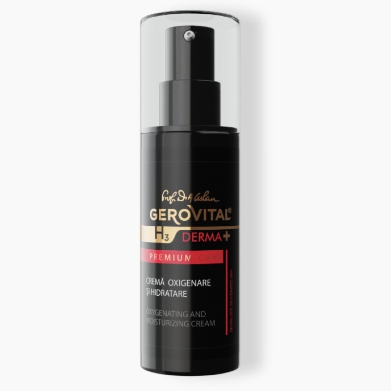 Crema oxigenare si hidratare H3 Derma+ Premium Care, 30 ml, Gerovital   