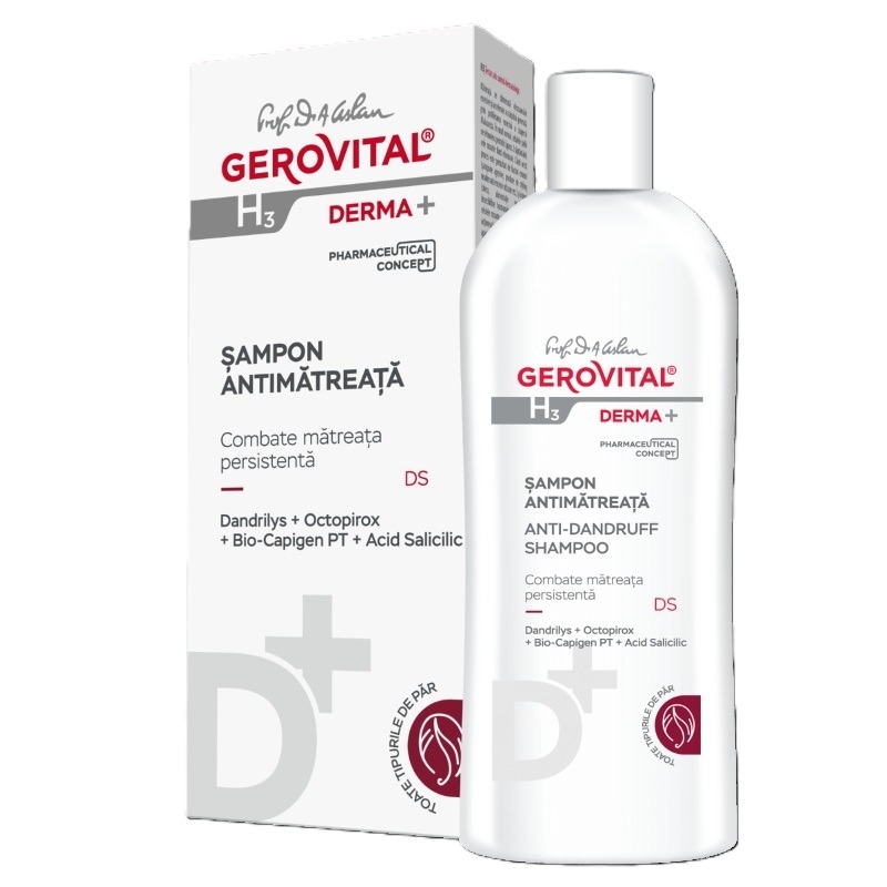 Sampon antimatreata H3 Derma+, 200 ml, Gerovital