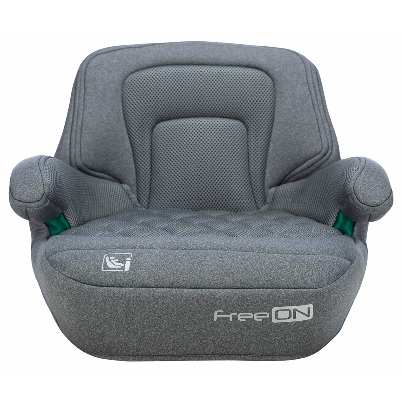 Inaltator auto, Cosmo Plus I-Size, Cu isofix, Cu spatar inaltat si cotiere, Potrivit pentru copiii intre 125 si 150 cm sau intre 25 si 36 Kg, FreeON, Conform cu standardul european de securitate ECE R129, Gray