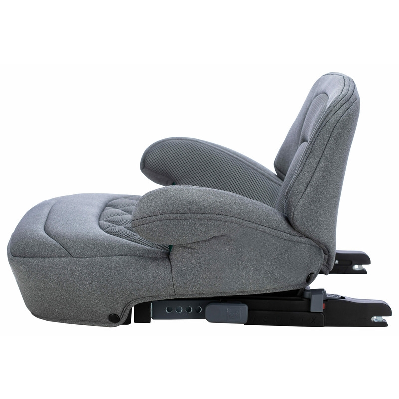 Inaltator auto, Cosmo Plus I-Size, Cu isofix, Cu spatar inaltat si cotiere, Potrivit pentru copiii intre 125 si 150 cm sau intre 25 si 36 Kg, FreeON, Conform cu standardul european de securitate ECE R129, Gray