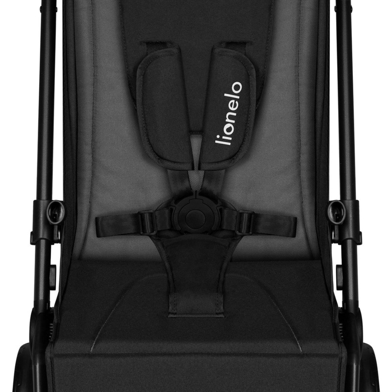Lionelo - Carucior sport Cloe, De la nastere, Cu accesorii, Cadru din aluminiu, 0-22 kg, Usor, Pliabil cu o singura mana, Ideal pentru toate tipurile de suprafete, Gri