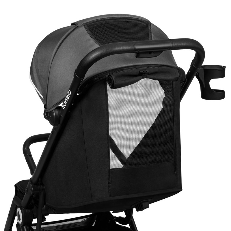 Lionelo - Carucior sport Cloe, De la nastere, Cu accesorii, Cadru din aluminiu, 0-22 kg, Usor, Pliabil cu o singura mana, Ideal pentru toate tipurile de suprafete, Gri
