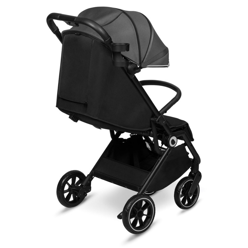 Lionelo - Carucior sport Cloe, De la nastere, Cu accesorii, Cadru din aluminiu, 0-22 kg, Usor, Pliabil cu o singura mana, Ideal pentru toate tipurile de suprafete, Gri