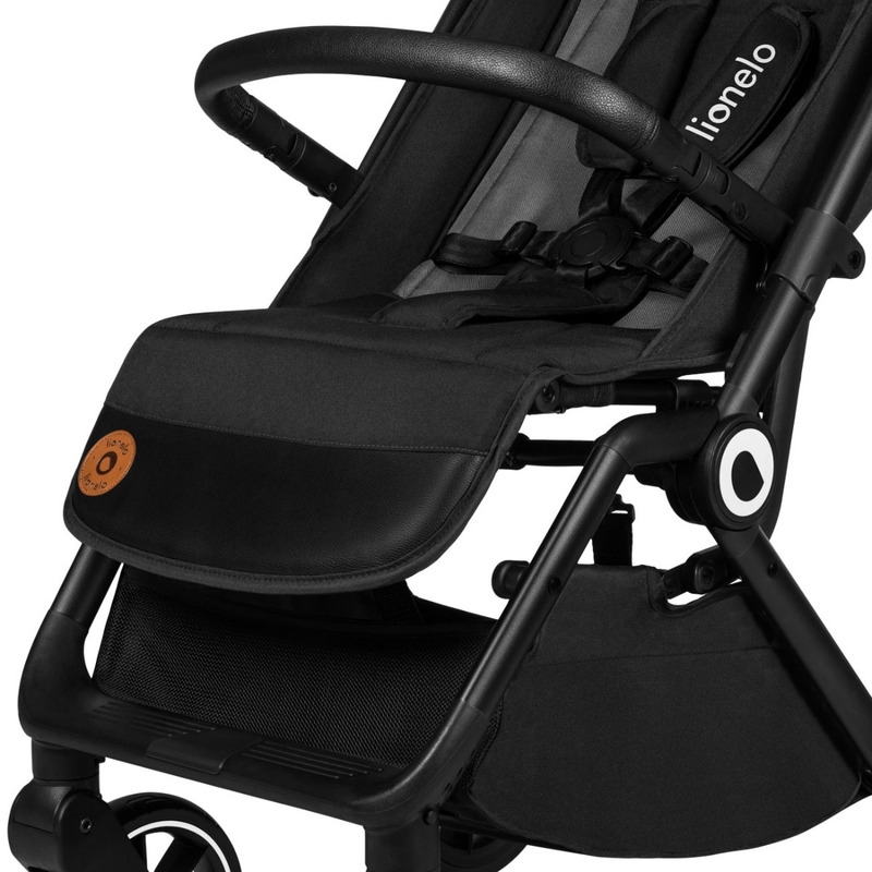 Lionelo - Carucior sport Cloe, De la nastere, Cu accesorii, Cadru din aluminiu, 0-22 kg, Usor, Pliabil cu o singura mana, Ideal pentru toate tipurile de suprafete, Gri