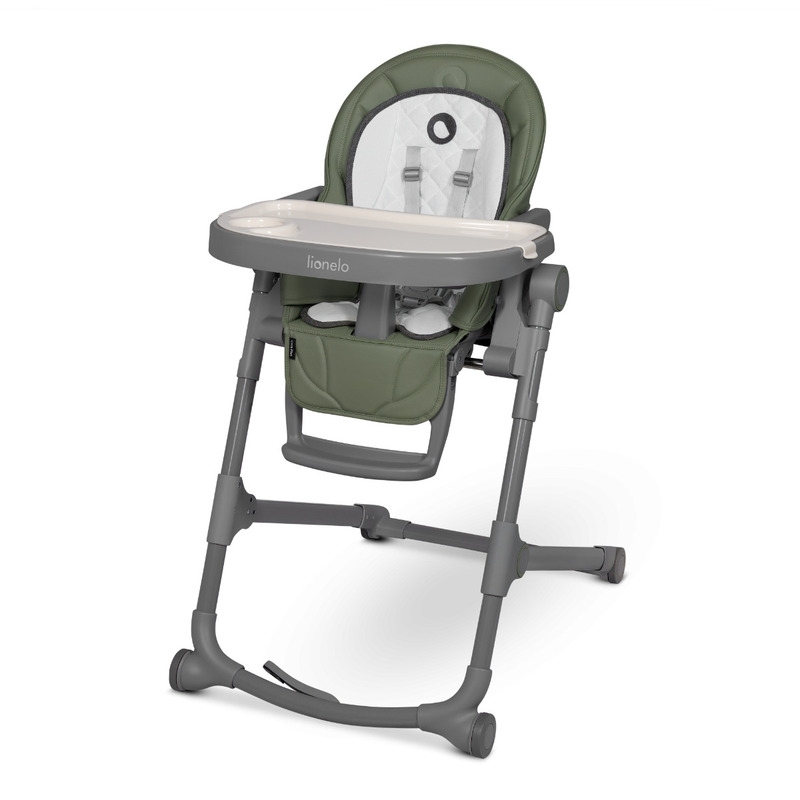 Lionelo - Scaun de masa multifunctional Cora Plus, Reglabil in 4 pozitii pe inaltime, Spatar reglabil in 3 pozitii, Cu bara de jucarii, Pliabil, Conform cu standardul european de securitate EN14988, Verde