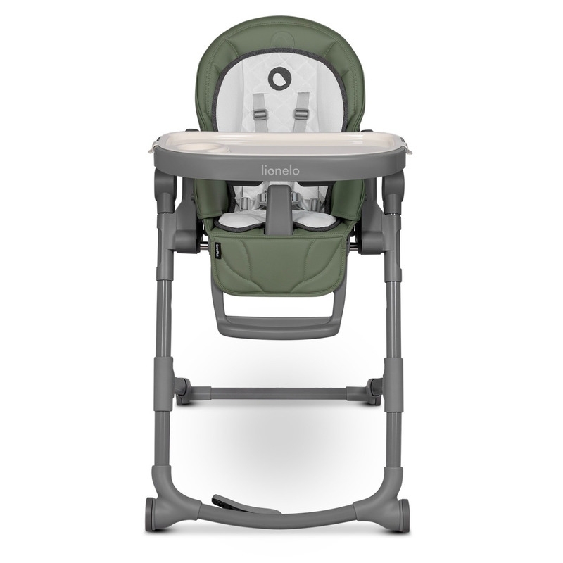 Lionelo - Scaun de masa multifunctional Cora Plus, Reglabil in 4 pozitii pe inaltime, Spatar reglabil in 3 pozitii, Cu bara de jucarii, Pliabil, Conform cu standardul european de securitate EN14988, Verde