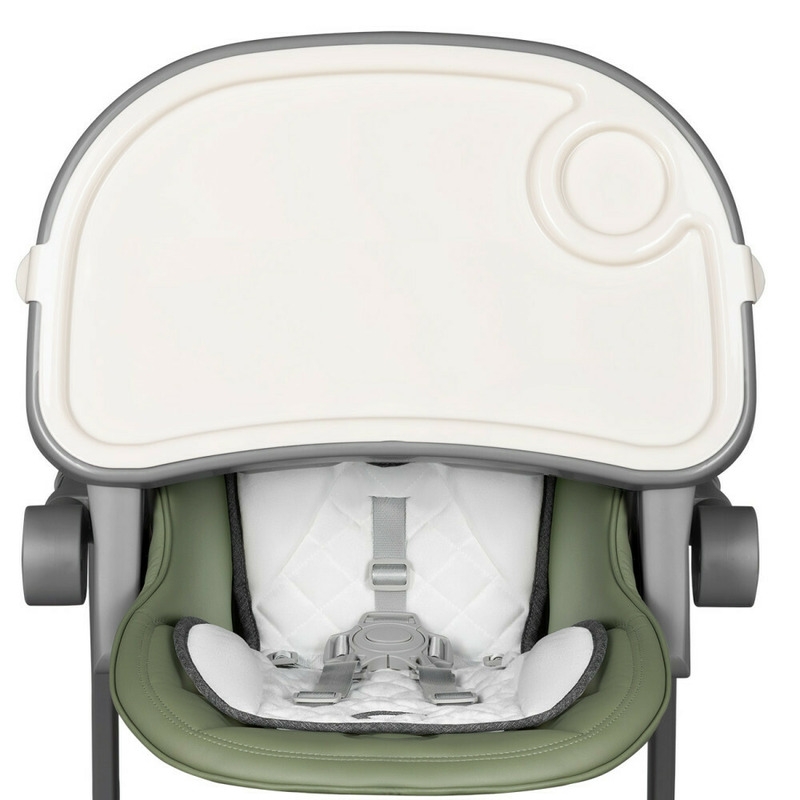 Lionelo - Scaun de masa multifunctional Cora Plus, Reglabil in 4 pozitii pe inaltime, Spatar reglabil in 3 pozitii, Cu bara de jucarii, Pliabil, Conform cu standardul european de securitate EN14988, Verde